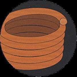 Coiled copper rod