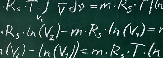 Formulas on green board