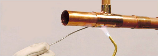 Soldering a copper tube