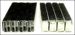 Samples of automotive radiator cores: