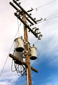 Power line terminus and transformers