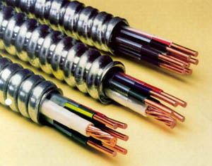 Three configurations of type MC cable