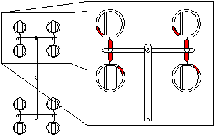 Figure 2 – Pre-gate and post gate locations of the fiber samples.