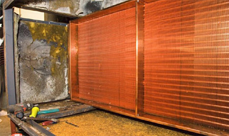 Copper Heat Exchanger installation