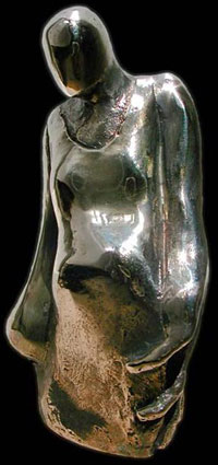 Mary, bronze sculpture.