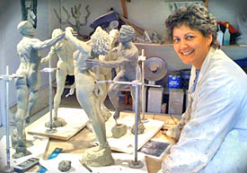 Marilyn Rodriguez in her studio