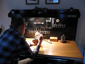 Christopher Conte at work in his studio