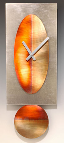 Copper wall clock