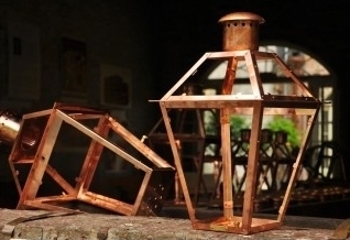 Copper Bevolo French Quarter lanterns.