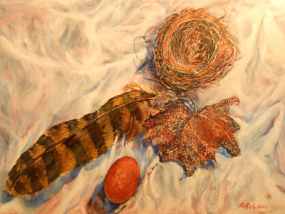 Elsa Bekkala Painting on copper.