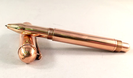 First prototype for the LTS solid copper pen.