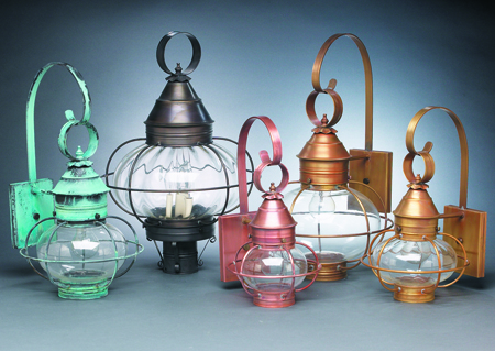 Northeast Lantern's Onion collection of lanterns they offer in many different copper and brass finishes. 