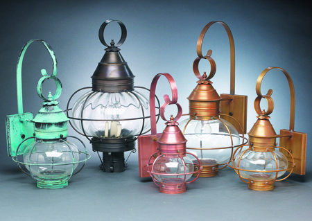 Northeast Lantern's Onion collection of lanterns they offer in many different copper and brass finishes.