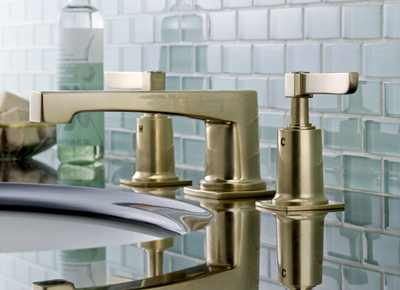 A brass fixture from Watermark Design's H-Line series.