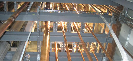 Copper Pipes in a medical facility