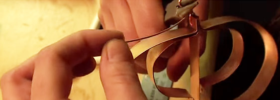 Handmade copper ornament