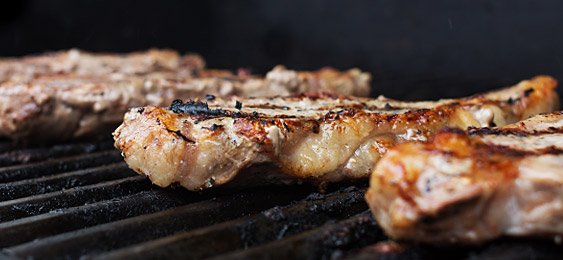 Meat on the grill
