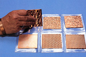 Deep-textured copper panels