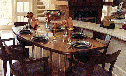 Elvig's custom designed dining table