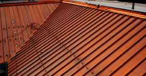 Snow guards soldered on the roof