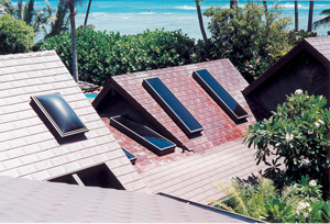 Copper shingle roofing