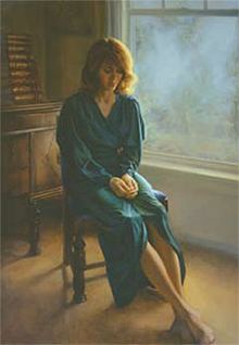 painting of woman in robe