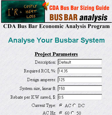 Busbar Ampacity Chart