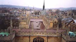 New and old copper on the Bodleian Library roof.